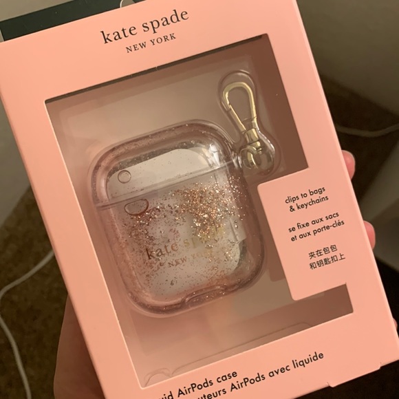 NWT Kate Spade New York Airpods Series 1 Glitter Case - Picture 2 of 3
